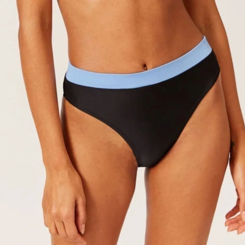 NWT Bandier x Solid & Striped The Candace Bikini Bottom in Black Size Medium
